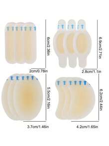 4/5/12/20Pcs Gel Guard Heel Pads,Blister Prevention Cushioned Patch, For Foot Toe Heel Blister Recovery And Prevention Guard Skin Rubbing