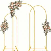 1pc 70/78/86 Inch Golden Arch Frame Wedding Balloon Stand Photography Backdrop Party Decor - Gold - View 2
