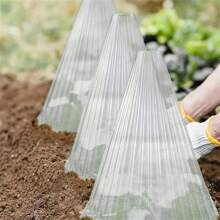 20/50 piezas Cubierta protectora reutilizable para plantas - Manta antihielo de plástico transparente, barrera de jardín para prevenir pájaros, heladas y caracoles - Costillas verticales para soporte y circulación de aire - Ideal para semilleros y plantas frágiles, a prueba de insectos | Diseño transparente | Textura acanalada, Cubierta de red de jardín para plantas