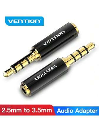 VENTION 3,5 mm till 2,5 mm ljudadapter 3,5 mm TRRS hane till 2,5 mm hona 2,1 stereojackomvandlare Högkvalitativt ljudstöd Mikrofon Röstsamtal