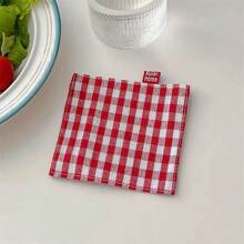 1pc 2-In-1 Square Coaster - Ins Style/Countryside Style, Double-Layered Fabric Insulation Pad, Non-Slip Mat, Decorative Mat, Absorbent Pad, Suitable For Dining Table, Living Room, Bedroom Decor And Use