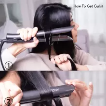 ANGENIL X Milania [US]ANGENIL Professional Titanium Flat Iron Hair Straightener And Curlers 2 In 1, Straightening Curling Hair Styling Irons For Women All Hair Types, Fast Heating, 1 Inch Dual Voltage Travel Flat Iron, 360° Swivel Cord