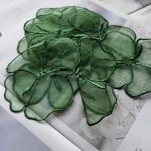 10 Stücke grüne Stickerei Mesh Blumen Patches für DIY Hochzeitskleid Dekoration