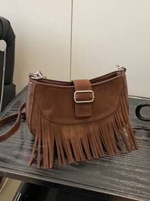 1 Pc New Style Girls' Solid Color Unique Design Magnetic Closure Crossbody Bag With Adjustable Strap, Fashionable And Niche For Daily Commute, Shopping, Outings, And Friend Gifts - A - View 12