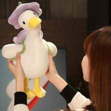 可爱的花鸭毛绒玩具 - 柔软 PP，非常适合生日、感恩节、万圣节和圣诞节礼物 - 彩色 - 查看 5