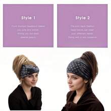 1 pièce/4 pièces Set Bandeau de yoga antidérapant pour femmes avec motif fleur de noix de cajou dans un style bohème, design croisé respirant, essentiel pour le fitness et les sports de vacances