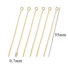 20pcs Stainless Steel Nine-Figure Needle, About 20-70MM Long, Flexible Eye Needle, For DIY Bracelets, Necklaces, Earrings, Hairpins, Jewelry, Handmade Material Accessories