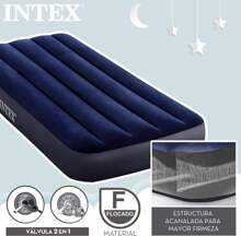 Intex Cama inflable estándar Dura-Beam modelo Classic Downy - Altura 25 cm, cama de camping, colchones inflables, entrega de 24 a 72 horas