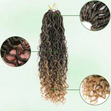 Goddess Faux Locs Crochet Hair 18Inch For Women, Long Goddess Locs Crochet Hair, Boho Style Locs, River Locs Crochet Hair With Curly Ends