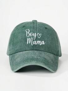 1 Stück Outdoor bestickte "Junge liebt Mama" verstellbare Baseballkappe, Sonnenschutz Lässig Hut geeignet für Frühling, Herbst, Reisen, Strand, Herren, Damen, Jugendliche, Valentinstag, Y2K Stil