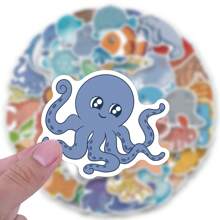 52PCS Marine Life Stickers Vinyl Stickers Scrapbook, Journaling, Laptop, Bumper, Skateboard, Water Bottles, Computer, Phone, Cartoon, Hard Hat, Car Stickers