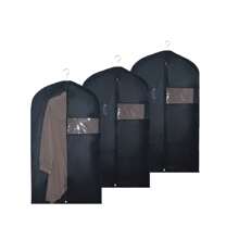 1pc Garment Bag With Transparent Window, Suitable For Hanging In Bedroom, Closet Or Home Storage Cabinet - Includes Suit Jacket, Dress And Coat Bags With Windows