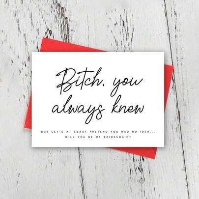 Will You Be My Maid Of Honor, Bridesmaid Card. Maid Of Honor Proposal Card, Surprise Performance, Bridal Party Proposal Gift, Simple Style, Fun Wedding Cards