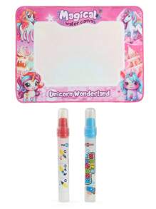 Christmas Decoration Water Drawing Mat - Children's Painting & Writing Colorful Graffiti Drawing Mat Toy With Magic Pen, Educational Toy, Large Size Water Drawing Pad, Neat Neon Color, Suitable For 3-8 Years Old Girls & Boys, Birthday, Christmas, Thanksgiving Gift