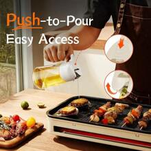 16oz\/470ml Olive Oil Dispenser - 2 In 1 Olive Oil Spray Bottle Cooking, Kitchen Tools, Fryer, Salad, And BBQ - Black