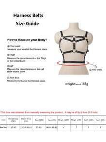 Fashionable Gothic Style Chest Harness For Women - Black - View 8