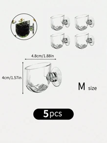 Plastic Fish Tank Decoration Cup, Suitable For Loading Small Stones And Food