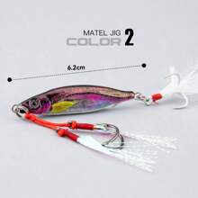 Leurre de pêche en plaque de fer petit et imprimé en 3D pour les eaux douces et salées avec un lancer à longue portée, convenant à la perche, au barramundi, au poisson-chat et au gros œil - Multicolore - Voir 18