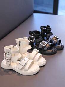 1 Pair Girls Sandals, New Summer Kids Shoes, Fashion Versatile Princess Sandals For Little Girls