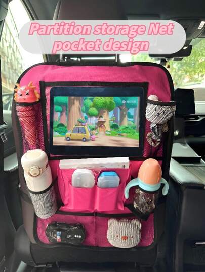 1 Piece Car Storage Bag Seat Back Storage Bag Multifunctional Black Hanging Bag Storage Bag For Tablets, Snacks, Water Cups, Toys, Etc. Car Storage Organizer Interior Accessories (We Do Not Deceive Customers: This Price Is Worthy Of This Quality, It Belongs To Ordinary Quality, Do Not Expect Too Much From The Product Quality, Please Do Not Buy If You Need Very High Quality)