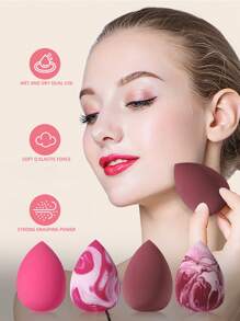 4PCS Professional Makeup Sponge Set For Cream & Powder | Multi-Shape Makeup Sponges (Teardrop/Flat) | Silicone-Free, Non-Absorbent Makeup Sponge | Loose Powder, Liquid & Concealer Applicator | Travel-Friendly & Easy To Clean,Makeup,Cheap,Room Decor,Vanity,Travel,Bedroom,Makeup Accessories,Puff,Makeup Blender,Powder Puff,Makeup Sponge,Cheap,Stocking Stuffers,Makeup,Makeup Tools,Cheap Stuff,Gifts,Gifts For Women,Christmas Gifts,Giveaways,Travel,Cheap Stuff,Travel Essential - Nhiều màu - Xem 2