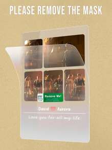 Customized Photo Acrylic Backlit Night Light, Personalized Gift For Family/Friend/Girlfriend/Boyfriend/Mom/Dad, Home Decor, Anniversary 1pc Multi-Functional, Ornamental, Reusable Exquisite, Stylish, Cute, High-Quality, Modern Custom, Personalized, Unique Ideal Gifts, Valentine Day, Valentine Day Decor Birthday Graduation