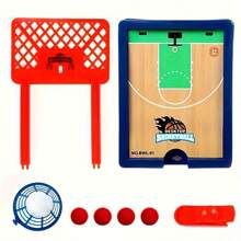 2-Player Desktop Basketball Game, Interactive & Fun Finger Flicking Basketball Shooting Toy, Great For Party & Birthday Gift! [Ball Color Random]