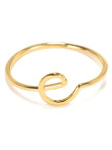 1 Stück minimalistischer, kleiner Initialen-Ring für Frauen, goldplattiert, Draht Stapel-Ring Buchstaben A-Z, Verlobungs- und Hochzeitsschmuck Geschenkidee