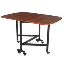YUNRUX Folding Tables - Brown - View 6