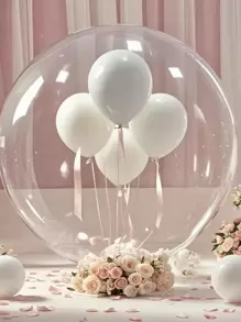 36 pulgadas Globos inflables transparentes grandes, bolas de burbujas de boca súper ancha pre-estiradas, regalo de empaque extra grande, decoración para el Día de la Madre/Baby Shower/Cumpleaños de niños Globos transparentes - transparente - Ver 5