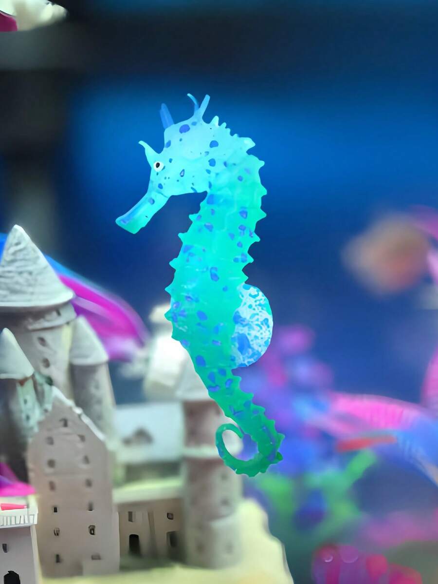 3pcs Luminous Artificial Seahorse Decorations, Adding Magical Glow To Your Aquarium