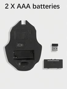 Mouse inalámbrico de 2.4G alimentado por batería, mouse óptico USB para computadora portátil, escritorio y PC para oficina, negocios y juegos - Multicolor - Ver 6