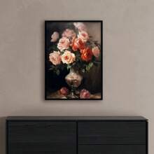 1pc Vintage Floral Still Life Posters Flowers In A Vase Camellia Cherry Blossom Wall Arts Picture For Living Room Home Decor No Frame