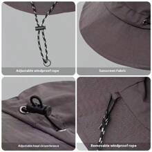 Sombrero de cubo para hombre de secado rápido y resistente a los rayos UV - Sombrero de sol plegable para playa y camping, de colores variados - Multicolor - Ver 6