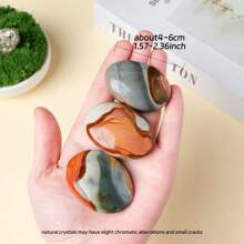 1PC Natural Ocean Jasper Crystal Palm Stone For Mind Divination Healing Finger Massage Energy Feng Shui Yoga Home Decor - Play With Ocean Jasper - View 8