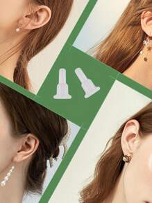 20 piezas de tapones hipoalergénicos de silicona para pendientes - transparentes, suaves con cobertura completa para pendientes de botón y de gancho - Multicolor - Ver 5