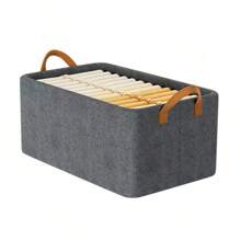 Clothes Cationic Storage Box, Drawer Style Fabric Container Box, Linen Fabric Foldable Storage Box, Canvas Quilt Bag Closet, Organizer And Storage Bag With Reinforced Handles For Organizing Blankets Bedroom Closet Dormitory Sweaters