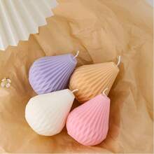 梨形蜡烛模具，硅胶蜡烛模具梨形 3D 香薰树脂铸造肥皂制作模具 DIY 装饰