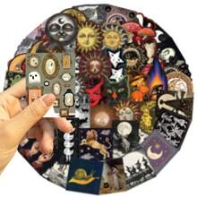 50pcs Endless Mysterious Celestial Sticker PVC Material, Suitable For A Variety Of Surfaces, Such As Laptops, Mobile Phones, Water Bottles And So On. High Adhesive Stickers Do Not Come Off Easily