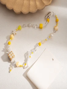 1pc New Bohemian Dopamine Multicolor Apple Star Beaded Necklace For Summer - Colorful - View 5