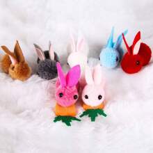 7 Pcs Easter Bunny Toys, Cartoon Rabbit Decorations, Suitable For Holidays & Mother's Day Gifts, Assorted Colors