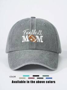 1pc Embroidered "FOOTBALL MOM" Washed Baseball Cap, Adjustable Outdoors Sun Protection Leisure Hat Suitable For Spring, Autumn, Travel, Beach Vacation, Y2K Style Youth Cap - Washed Baseball Cap - View 11