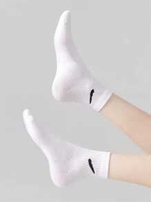 1/10/15pairs Solid Color College Style Simple Daily Sporty Short Socks - Multicolor - View 4