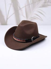 1pc Women's Fashion Pink Heart Shaped Soft Brim Hat, Fashionable Detachable Vintage Embroidery Wide Belt Decor Outdoor Jazz Hiking Hat, Unisex Versatile Stage Performance Cap - Multicolor - View 4