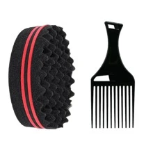 Brosse à cheveux Éponge Barbier Ovale Double Face Brosse à Cheveux Magique Torsadée Respirante Brosse de Mise en Plis de Salon pour la Coiffure (Halloween, Costume Party, Robe de Fête, Jeu de Rôle Serre-Tête, Trick-Or-Treat), Rentrée Scolaire, Accessoires de Voyage, Accessoires Cheveux pour Femmes