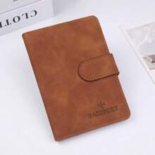 时尚新款旅行商务护照夹 RFID 屏蔽旅行钱包证件收纳盒简约夹卡槽可爱护照套男女通用黑粉色信用卡夹卡片照片卡夹简约钱包智能钱包 Airtag 钱包名片 - 彩色 - 查看 14