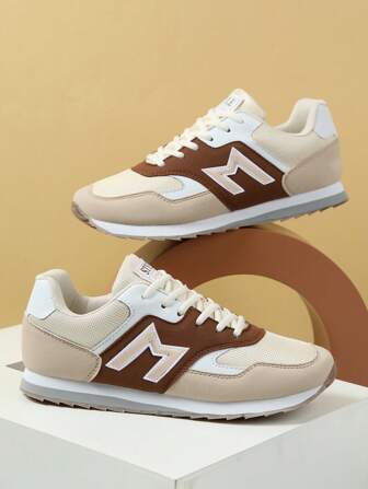 Tenis deportivos unisex para adolescentes, zapatos casuales con patchwork de moda, zapatos clásicos retro ligeros y transpirables para correr, zapatos de entrenamiento cómodos y antideslizantes, calzado estudiantil de campus, ropa de calle y senderismo