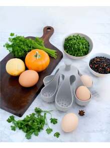 1pc Heat-Resistant Silicone Egg Cooker For Home Kitchen, Steamer Tools For Multi-Portion Breakfast