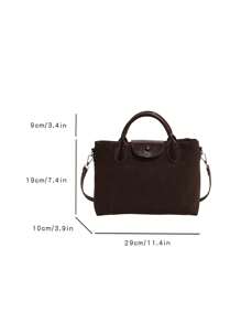 Vintage Minimalist Large Capacity Outdoor Commuter Handbag, Versatile Simple High-Quality New Fashion Shoulder Crossbody Bag, Niche Super Popular Refined Elegant Casual Tote Bag