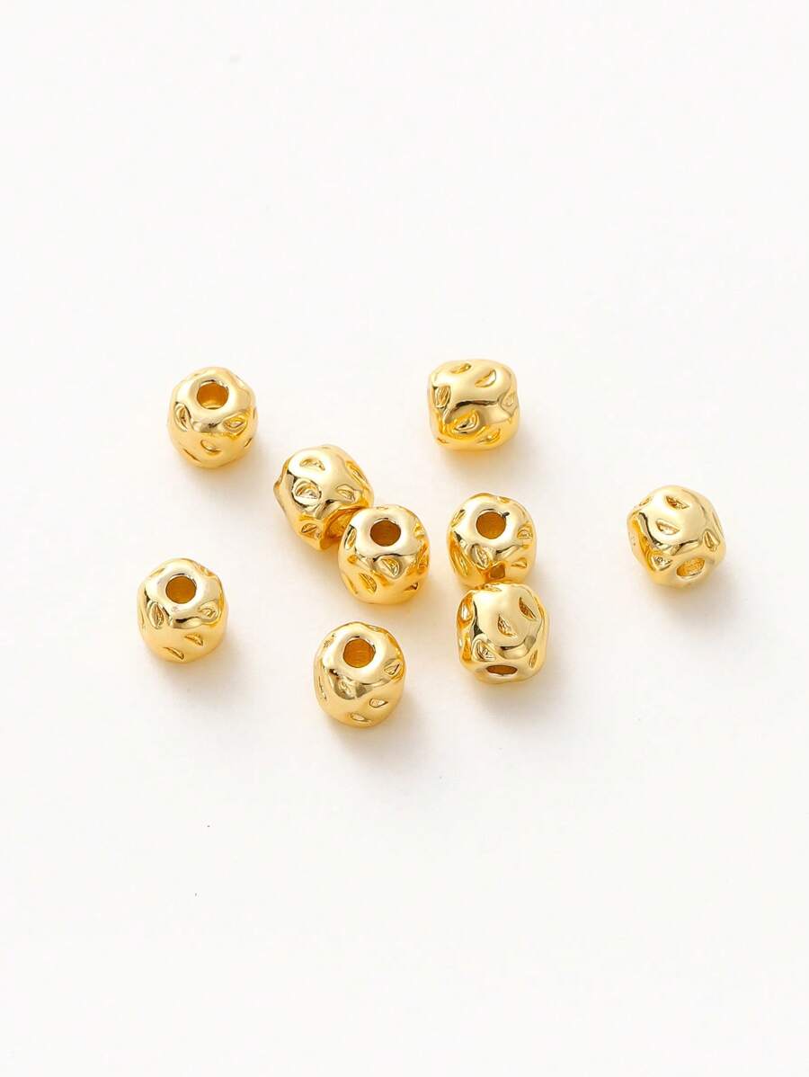 2/10Pcs 14K /18K Golden Plated Brass Beads Strawberry Grain Beads Spacer Beads DIY Phone Chain Bracelet For Jewelry Making Supplies Beads & Bead Assortments - Bead - View 1